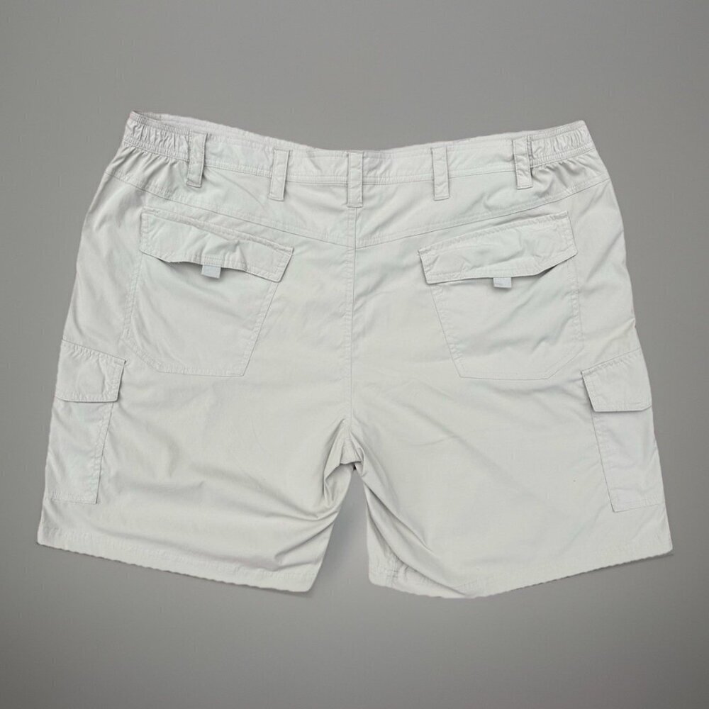 LL Bean Tropicwear 9" Cargo Shorts Men’s XXL Khaki Elastic Comfort Waist 512822 - Picture 2 of 8
